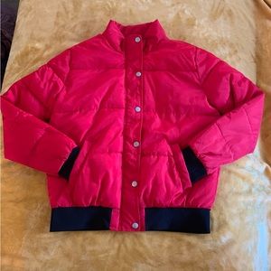 Red f21 puffer jacket